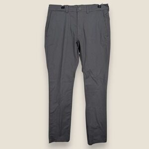 Mack Weldon Maverick Tech Chino Pants Dark Gray Zip Pocket Stretch Men 30x32
